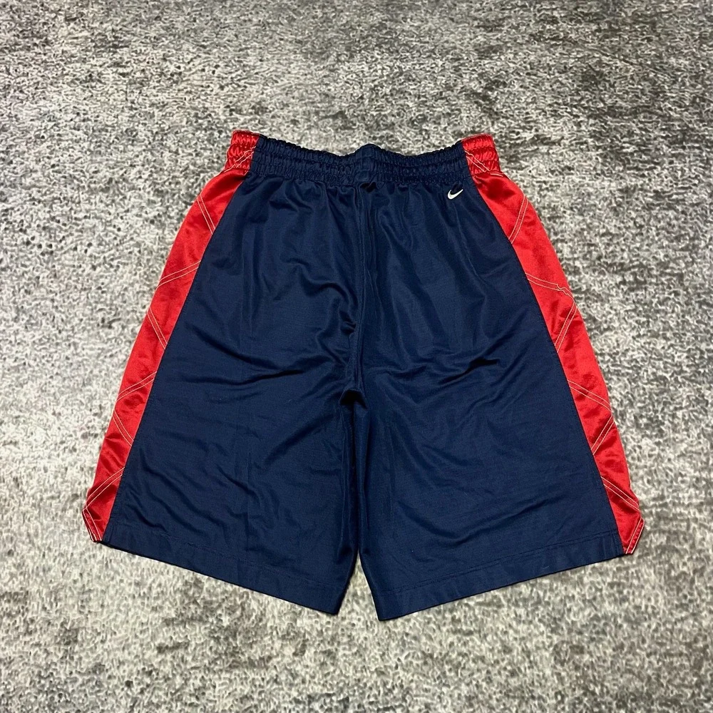 Vintage Nike Lebron James Basketball Shorts Mens XL‎ Blue Red Y2K